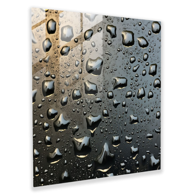 Window Raindrops Glass Print - Rain, Home Decoration, Wall Decoration, Photography