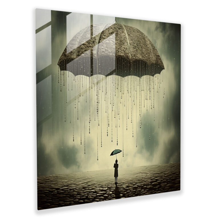 Wonderful Rain Glass Print - Rain, Glass Print, Modern Art, Glass Art