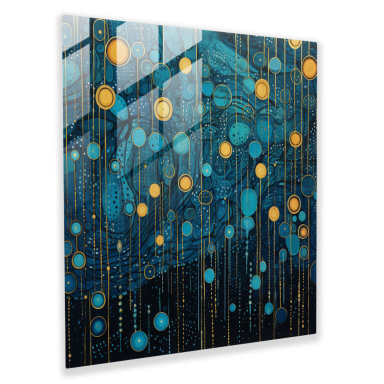 Essence Of Rain Glass Print - Rain, Home Decoration, Intricate Patterns, Modern Art