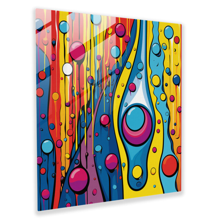 Colorful Rain Glass Print - Rain, Home Decoration, Glass Print, Colorful