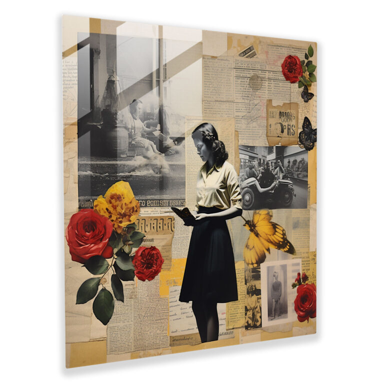 Memories Glass Prints - Contemporary Collage Glass Wall Art - Home Decoration - Modern Artwork