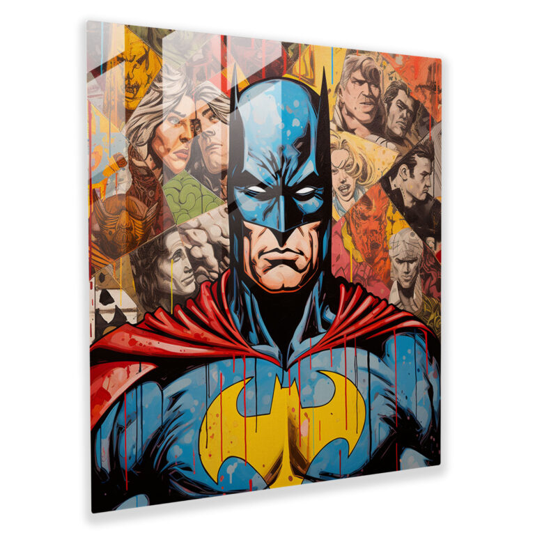 Dynamic Retro Glass Print - Pop Art Comic Book Glass Wall Art