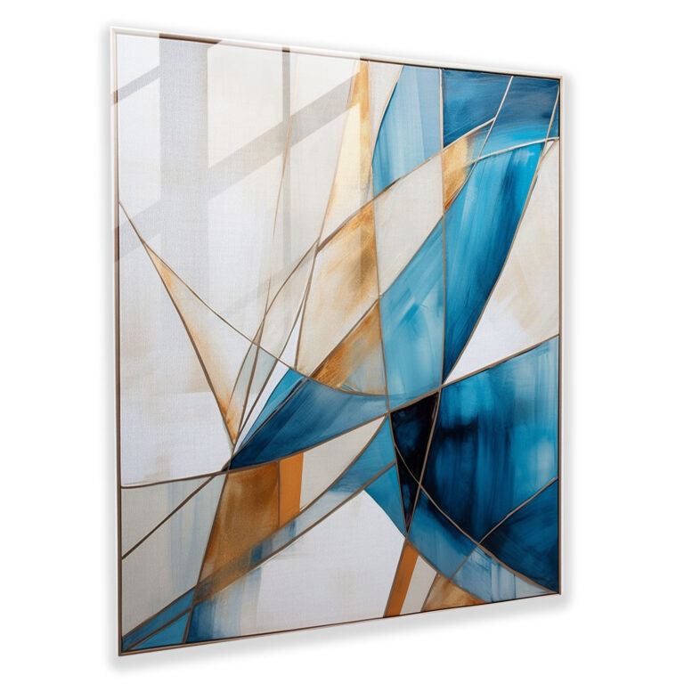 Geometric Abstraction Glass Print - Striking Glass Wall Art - Home Decoration - Modern Artwork