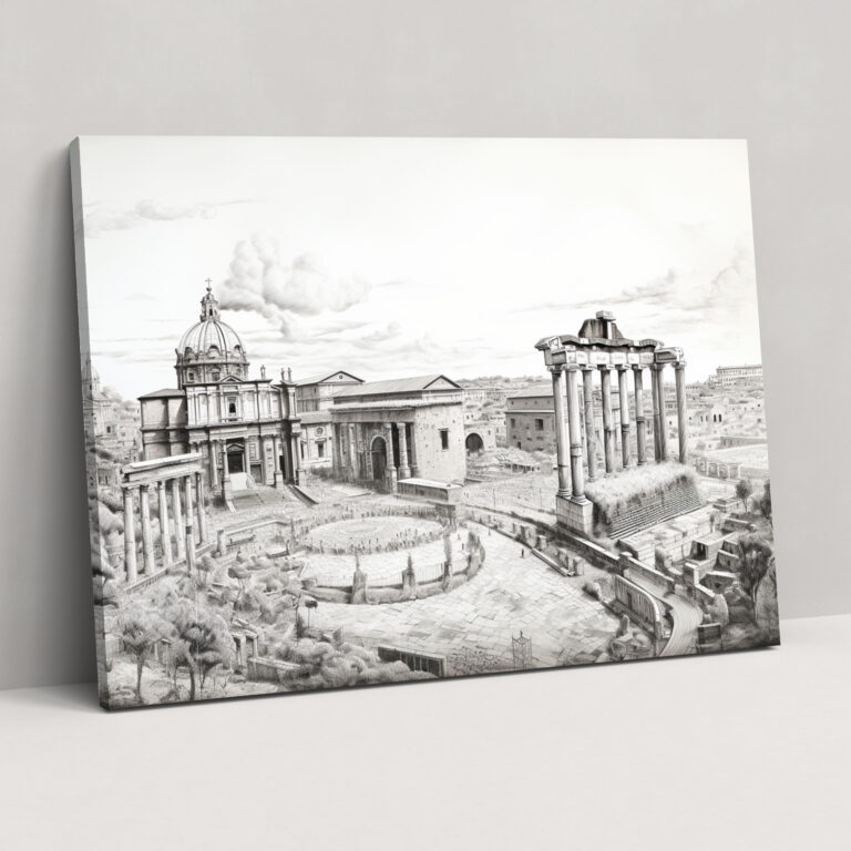 Rome Canvas Print - Detailed Roman Forum - Rome, Home Decoration, Wall Art, Canvas Print