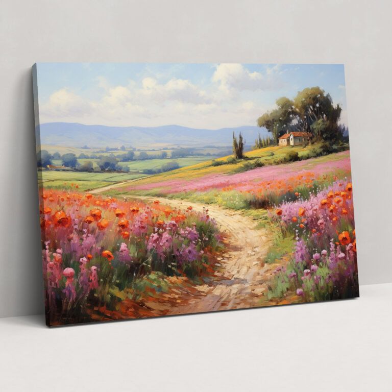 Rome Countryside Impressionist Canvas Print - Rome, Countryside Landscape, Impressionist Painting, Rome