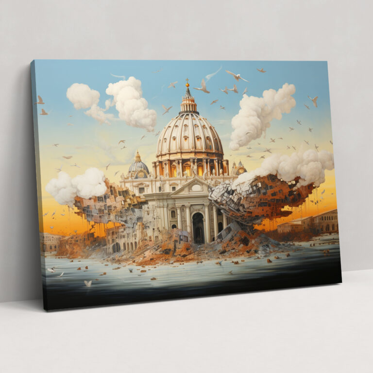 Surreal Rome Vatican Canvas Print - Rome, Dreamlike, Canvas Print, Wall Decoration