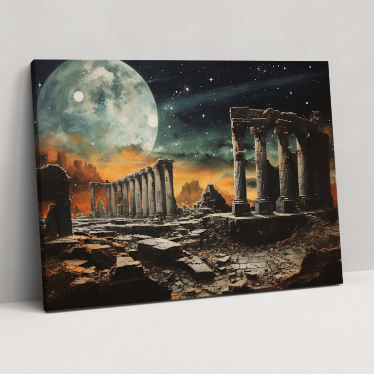 Rome Canvas Print - Rome, Abstract Mixed Media Artwork, Canvas Wall Art, Extraordinary Wall Decoration