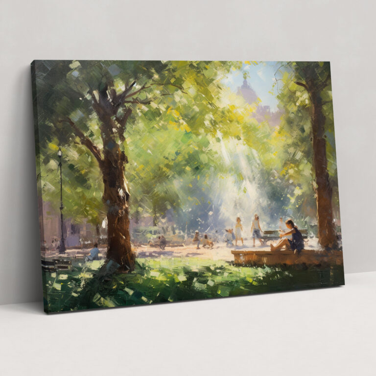 Rome Wall Decoration - Sunny Park Impression - Rome, Canvas, Wall Decoration, Impressionist Painting
