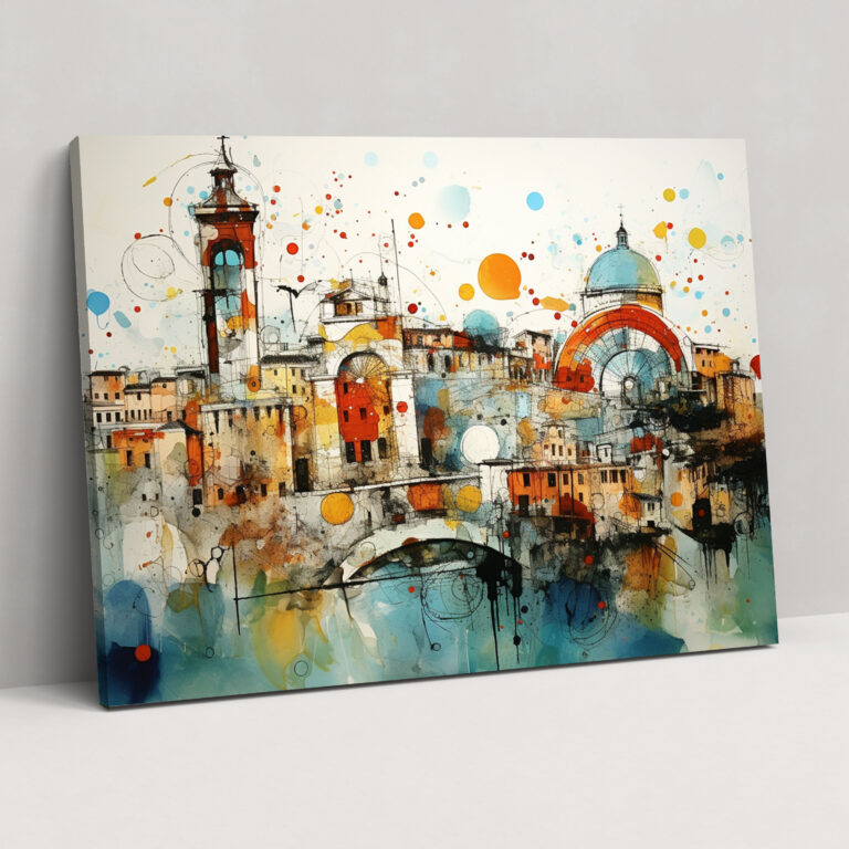 Roman Forum Watercolor Canvas Print - Rome, Home Decoration, Rome, Canvas Wall Art