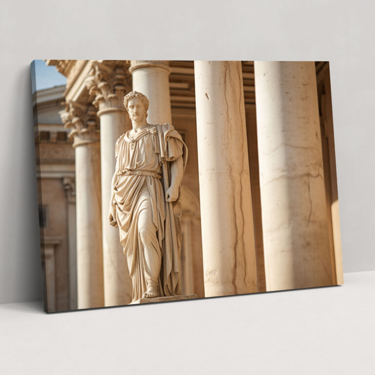 Rome Caesar Canvas Print - Rome, Canvas Wall Art, Classic Roman Sculpture, Home Decoration
