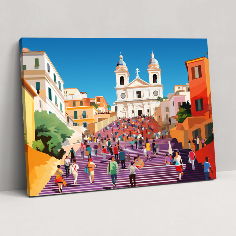 Rome Pop Art Wall Art - Rome, Energetic, Canvas, Canvas Wall Art