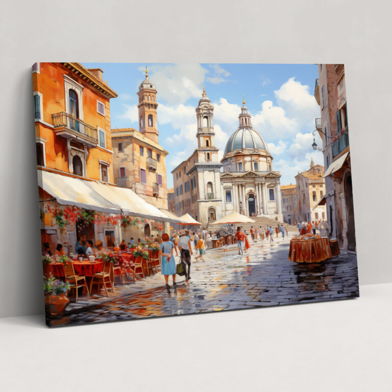 Rome Piazza Navona Canvas Print - Rome, Wall Decoration, Home Decoration, Canvas Wall Art