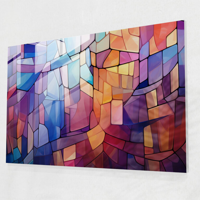 Rome Glass Wall Art - Abstract Sistine Chapel - Rome, Sistine Chapel, Glass Print, Vibrant Hues