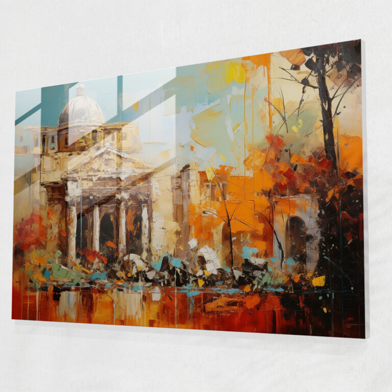 Rome Glass Wall Art - Abstract Roman Forum - Rome, Glass Wall Art, Glass Art, Rome