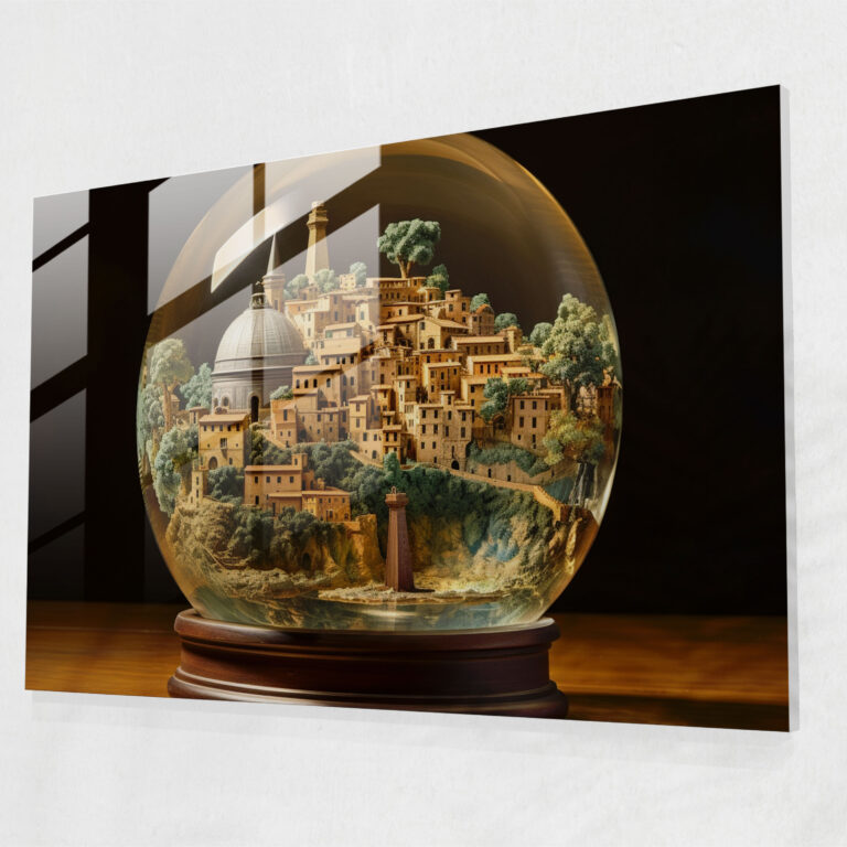 Rome Landmarks Glass Print - Rome, Wall Decoration, Glass Art, Surreal