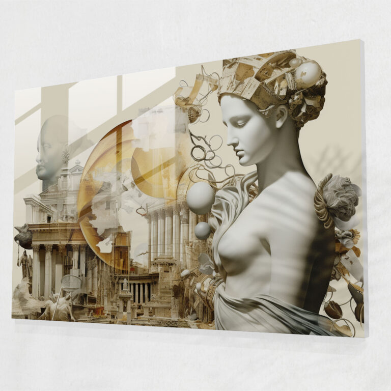 Rome Modern Art - Rome, Roman Sculptures, Surreal Mixed Media Collage, Modern Objects