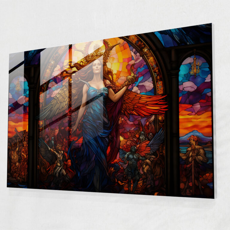 Roman Gods Glass Print - Vibrant Stained Glass Art - Rome, Glass Wall Art, Home Decoration, Rome