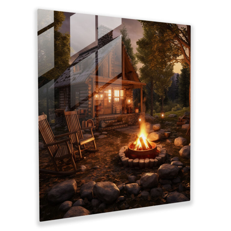 Rustic Countryside Glass Print - Rustic, Rustic Charm, Countryside, Glass Art