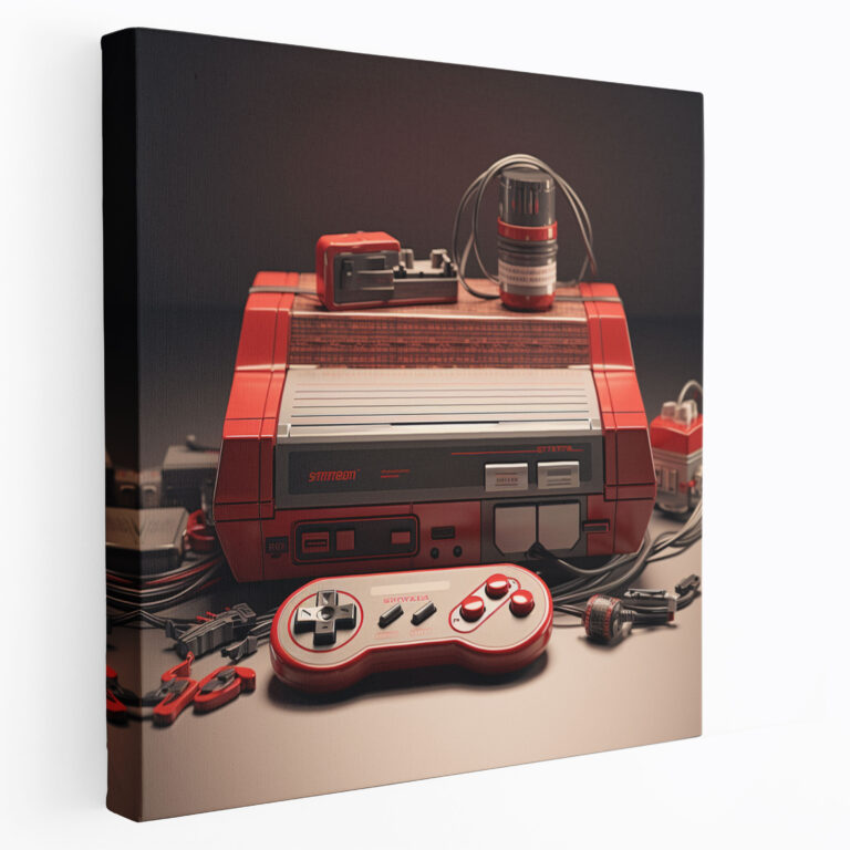 Retro Canvas Print: Retro Gaming Console - Retro, Canvas, Wall Art, Gaming Console