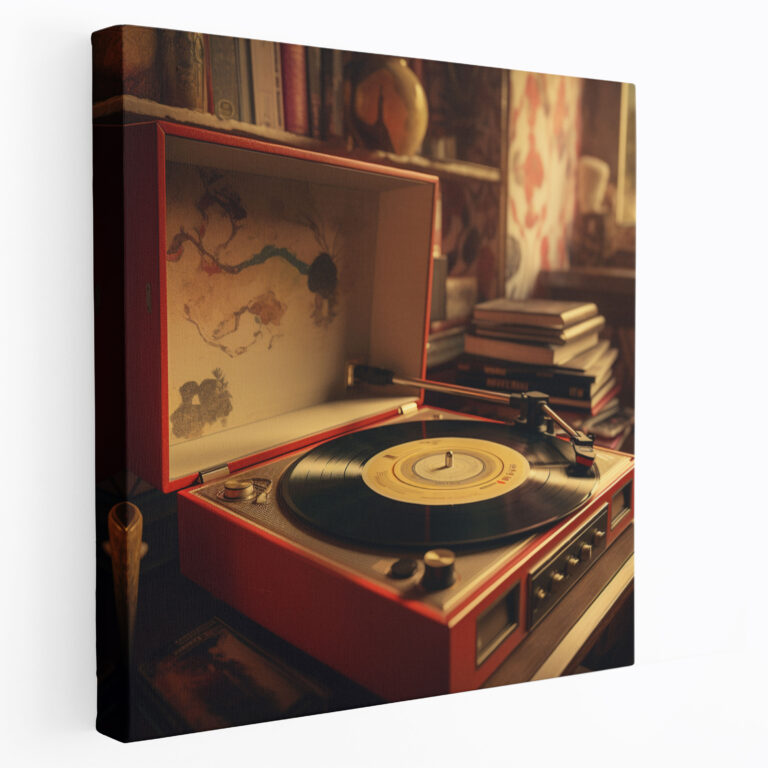 [Retro] Record Player Wall Art - Retro, Retro, Vintage, Nostalgic