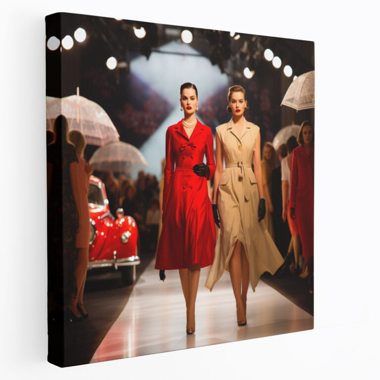 Glamorous Retro Fashion Canvas Print - Retro, Wall Art, Retro Fashion, Canvas Print