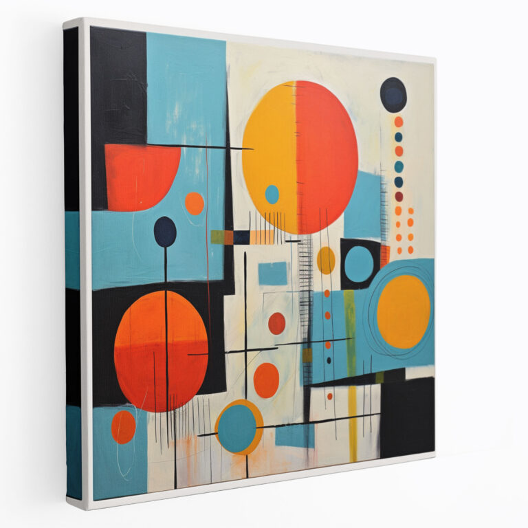 Retro Canvas Print: Mid-Century Abstract Painting - Retro, Wall Decoration, Home Decoration, Wall Art