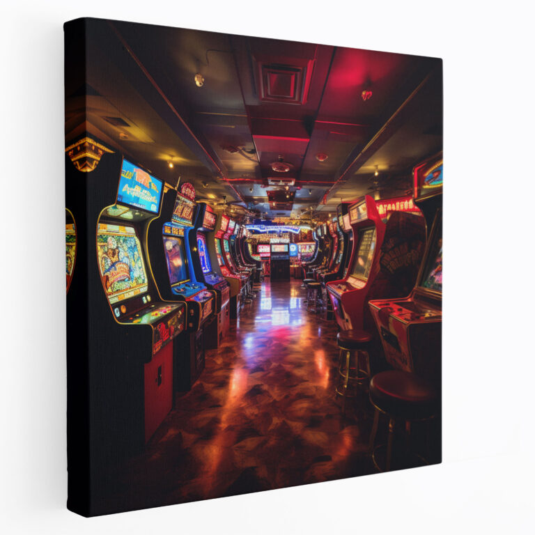 Retro Arcade Canvas Print - Retro, Canvas Print, Arcade Room, Canvas