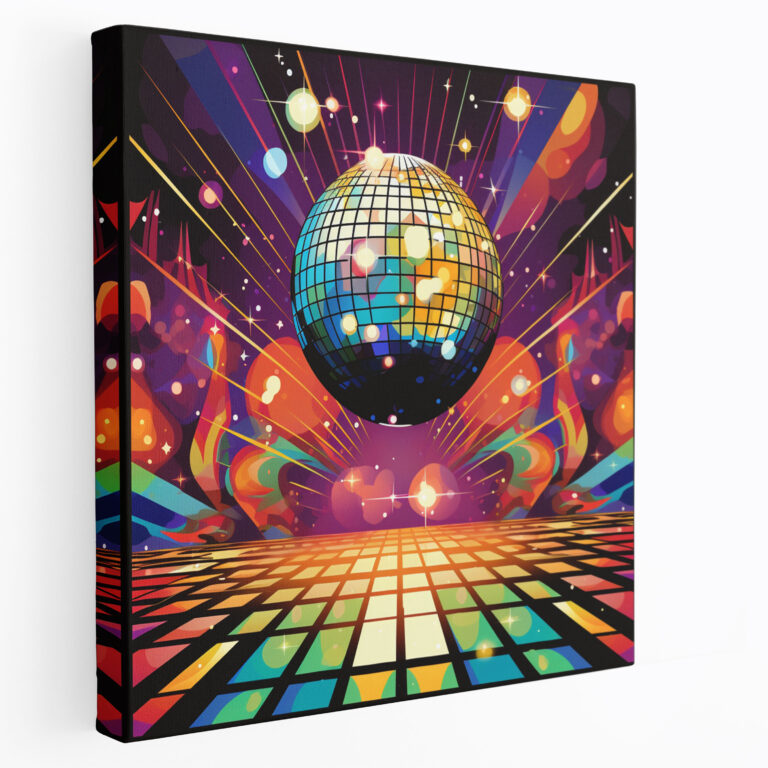 Retro Poster Wall Art - Retro, Wall Art, Canvas, Disco Ball