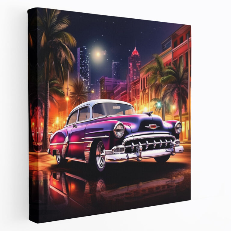 Classic Retro Car Wall Art - Retro, Wall Decoration, Canvas, Canvas Print