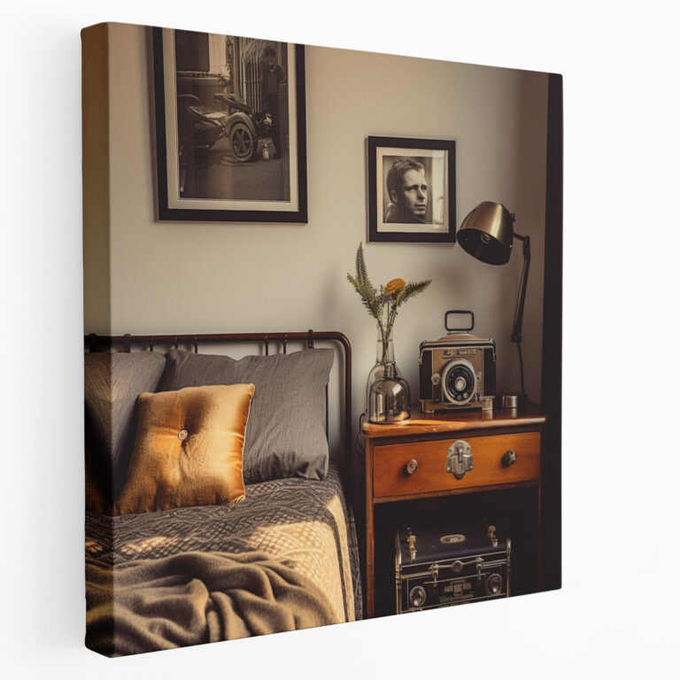 Retro Camera Bedroom Wall Art - Retro, Stylish Bedroom, Artistic Charm, Wall Decoration