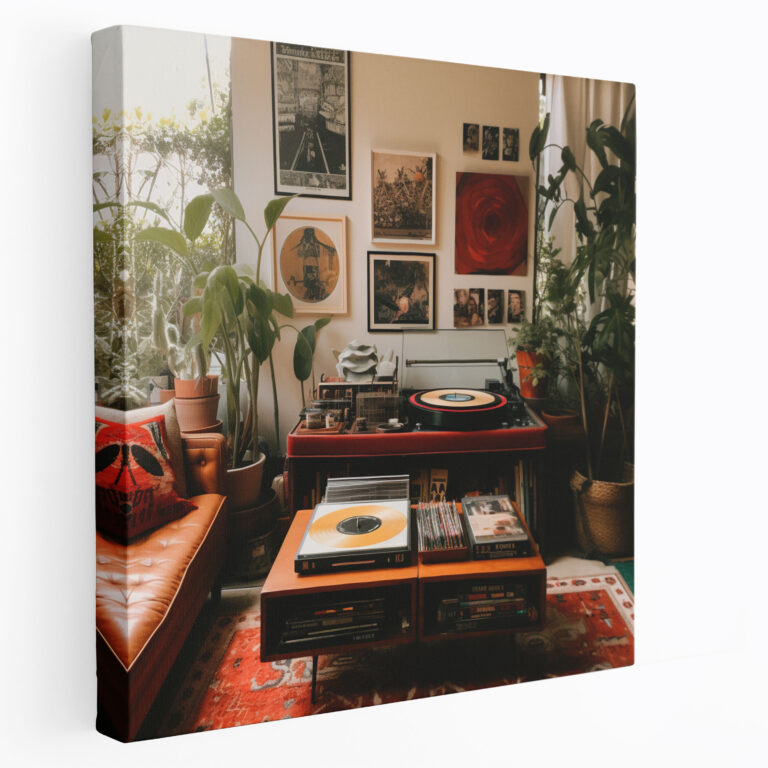 Vintage Record Player Wall Art - Retro, Vintage Record Player, Home Decoration, Retro