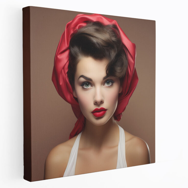 Pin-Up Girl Canvas Print - Retro, Wall Decoration, Home Decoration, Pin-Up Girl