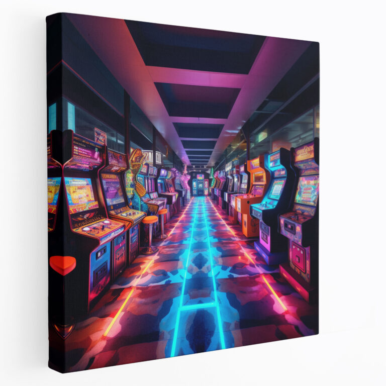 Retro Arcade Wall Art - Retro, Retro, Canvas, Canvas Print