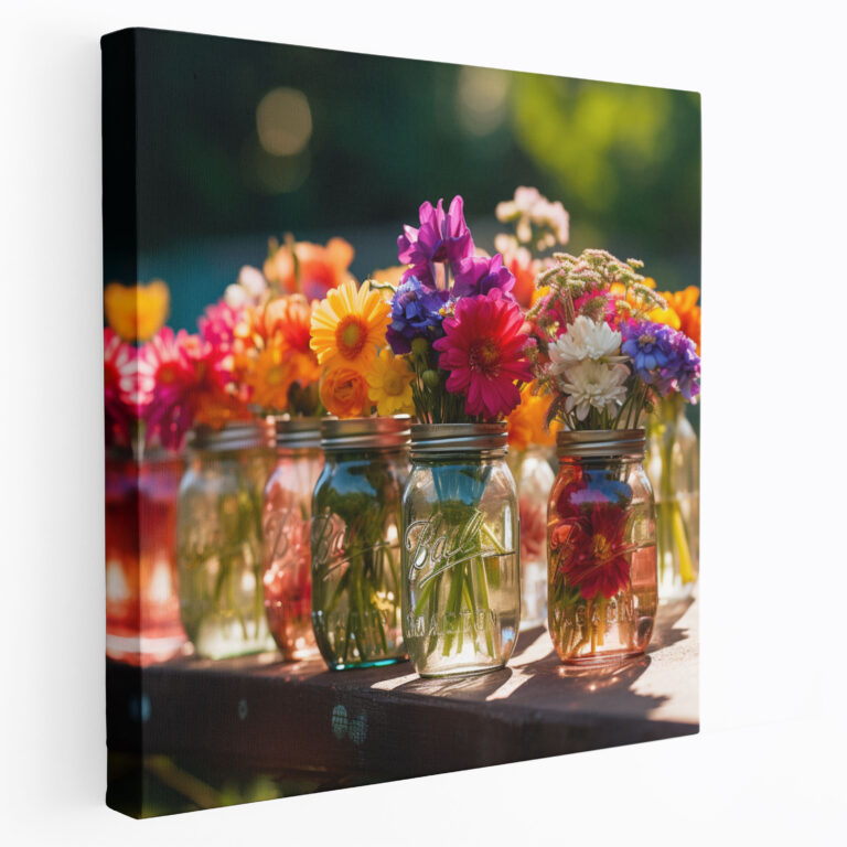Rustic Flowers Canvas Print - Rustic, Wall Decoration, Flowers, Vintage