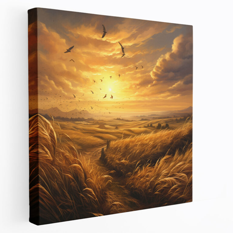 Rustic Wheat Field Canvas Print - Rustic, Rustic Decor, Canvas Wall Art, Wall Art