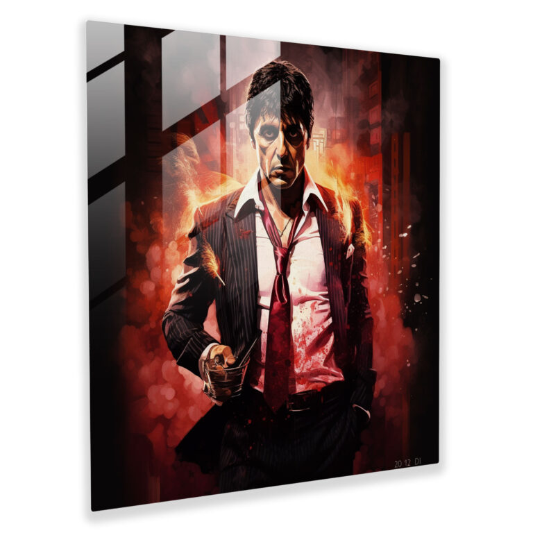 Scarface Glass Print - Scarface, Wall Decoration, Glass Print, Cinema History