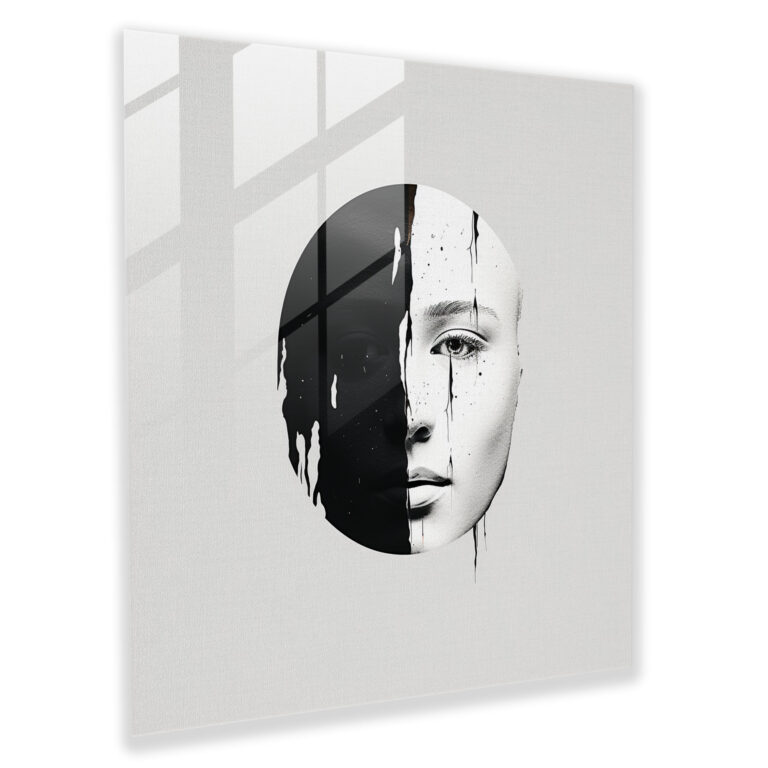 Scarface Minimalistic Glass Print - Scarface, Elegance, Modern Art, Minimalistic Design
