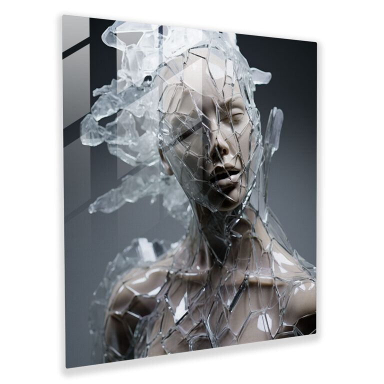 Scarface Glass Print - Scarface, Glass Print, Surrealist Sculpture, Home Decoration