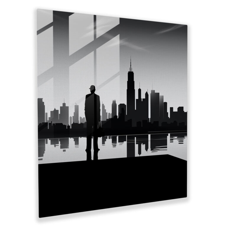 Scarface Cityscape Glass Print - Scarface, Glass Print, Scarface, Glass Wall Art