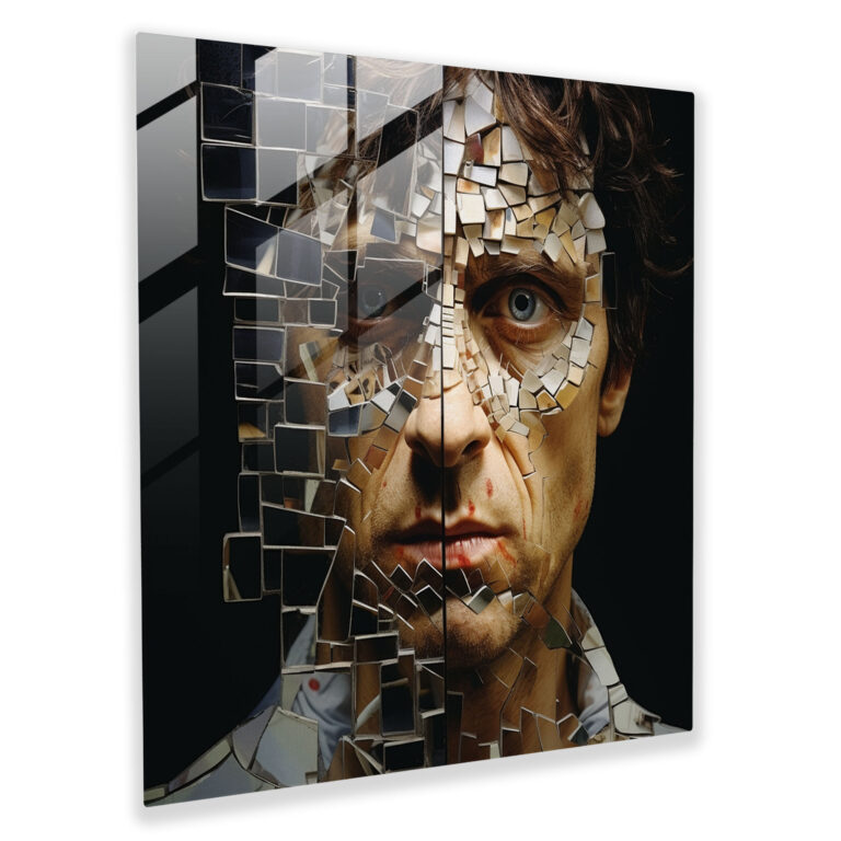 Scarface Reflections Glass Print - Scarface, Scarface, Captivating, Glass Print