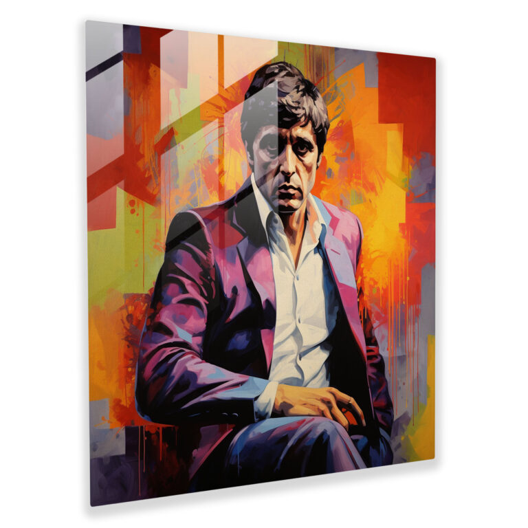 Scarface Modern Portrait Glass Print - Scarface, Glass Art, Bold, Glass Print