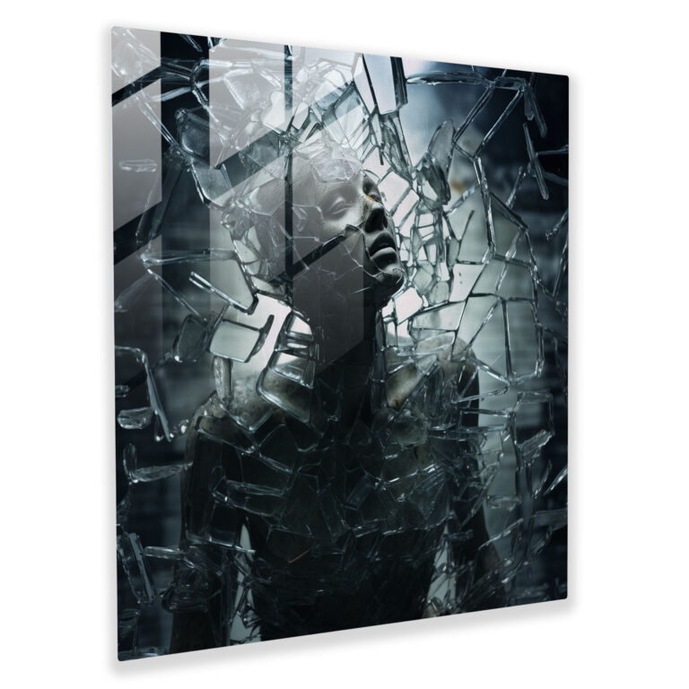 Scarface Surreal Glass Print - Scarface, Glass Art, Scarface, Intriguing Visual