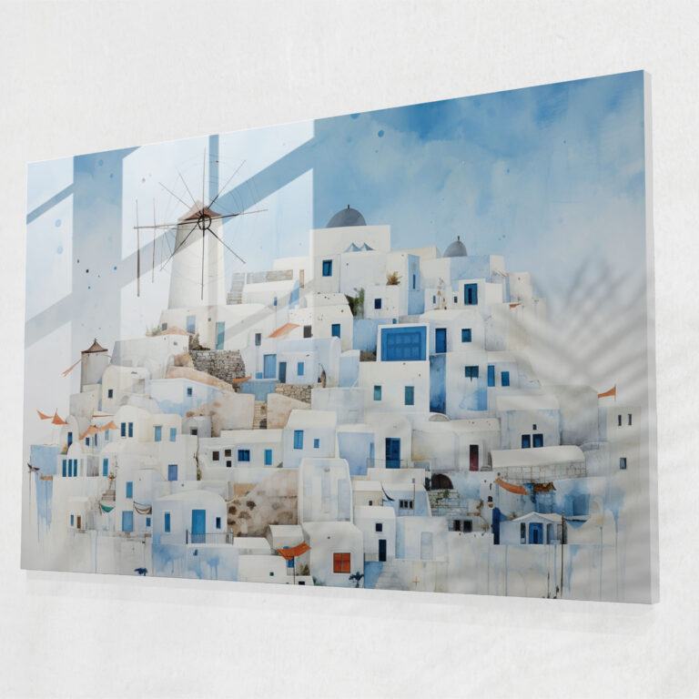 Santorini Home Decoration - Santorini, Blue Domes, Windmills, Home Decoration