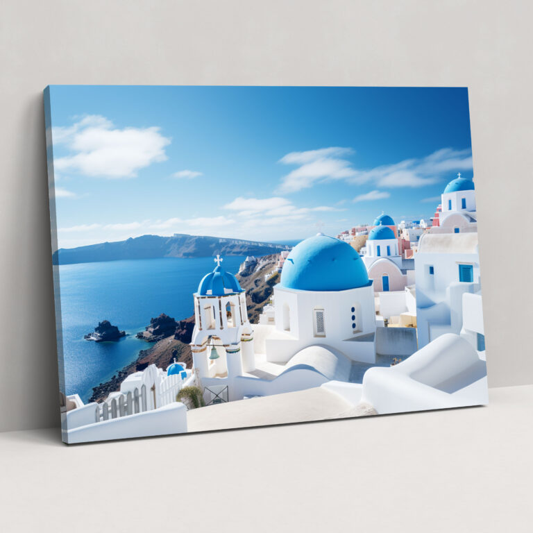 Santorini Wall Decoration - Contemporary Photography - Santorini, White Buildings, Santorini, Charm