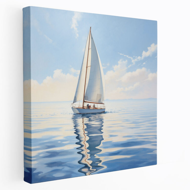 Sailboat Wall Art - Sailboat, Calm Ocean, Wall Decoration, Wall Art