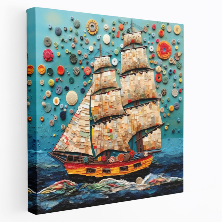 Sailboat Canvas Print - Sailboat, Whimsical, Canvas, Fabric
