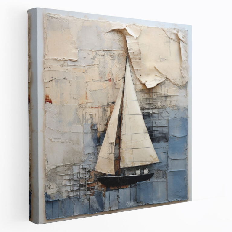 Sailboat Wall Art - Abstract Harmony - Canvas Print - Sailboat, Harmony Of Elements, Sailboat, Canvas