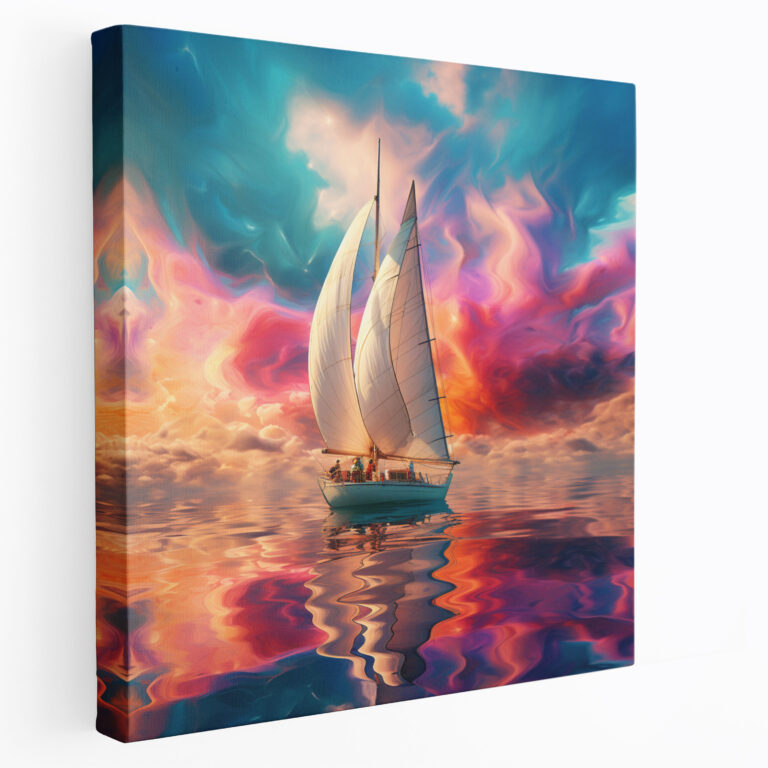 Sailboat Canvas Print - Sky's Dream - Sailboat, Wall Decoration, Sailboat, Wall Art