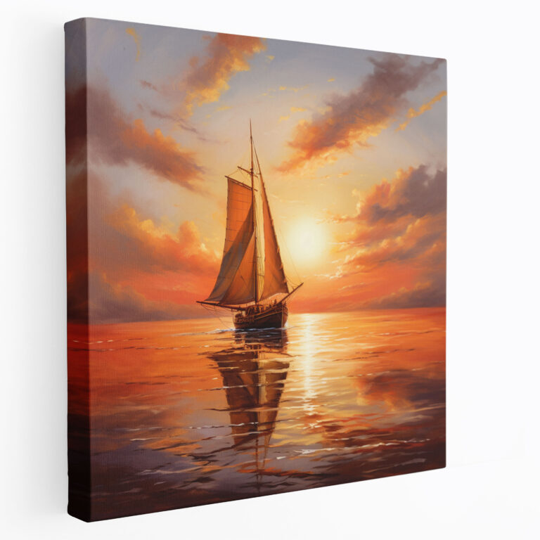 Sailboat Wall Art - Golden Dreams - Sailboat, Sailboat, Wall Decoration, Dreamy