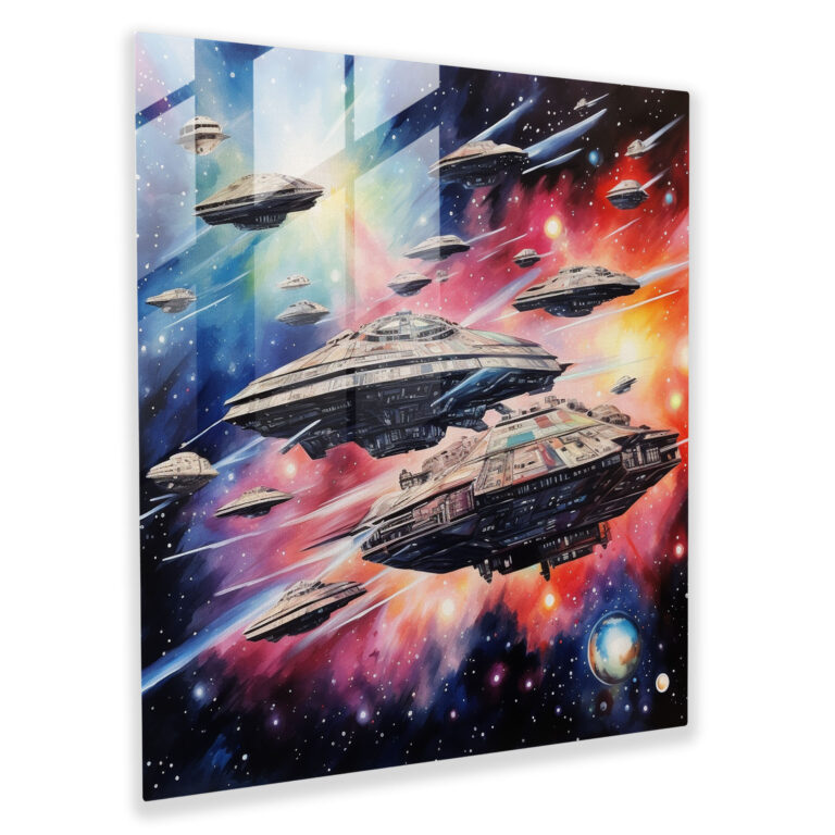Star Wars Watercolor Glass Print - Star Wars, Home Decoration, Abstract Watercolor, Glass Print